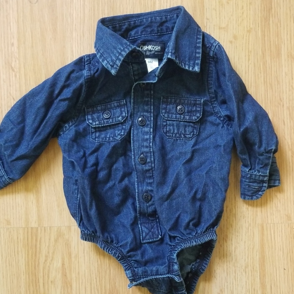 Dark Denim baby girls jumper